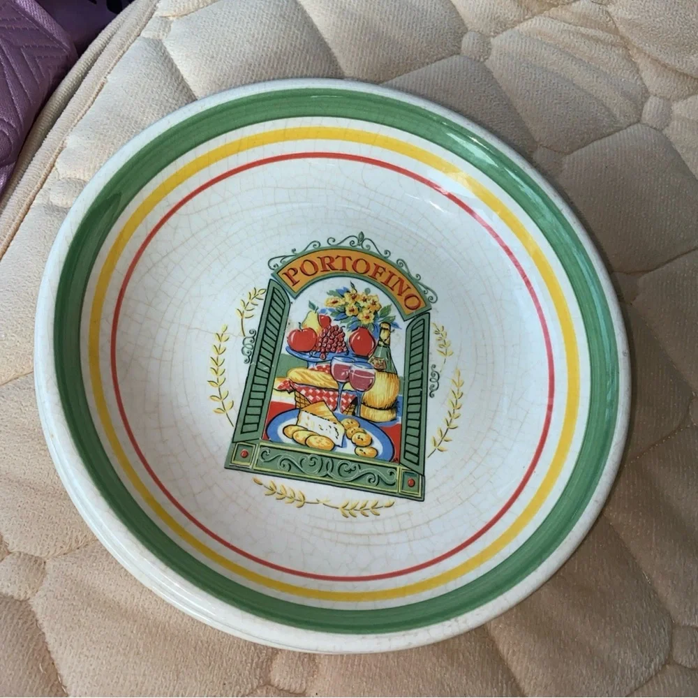 Vintage Himark Portofino Ceramic Pasta Bowl Set Of 2‎ crafted in Italy *READ